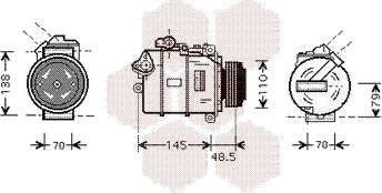 AC-kompressor VAN WEZEL 0600K309 AC-kompressor VAN WEZEL 0600K309