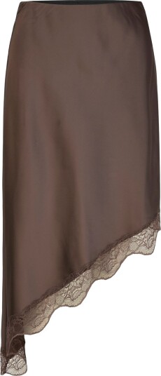 YAS Yaseveline Hw Midi Lace Skirt S.   D2D   Brown   38