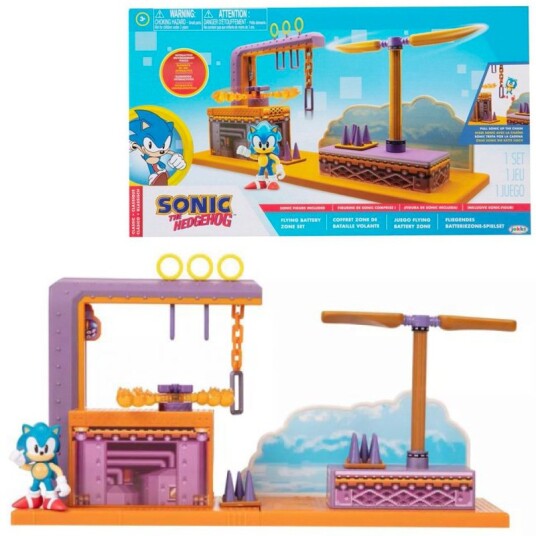 Sonic the Hedgehog Flying Battery Zone Lekesett med 6 cm Figur i Plast