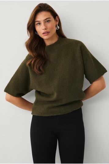 Ellos Collection Pullover med halvlange ermer Grønn