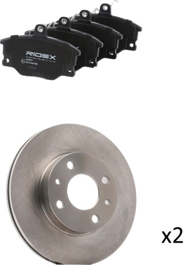 Bremseskiver og klosser RIDEX 3405B2841