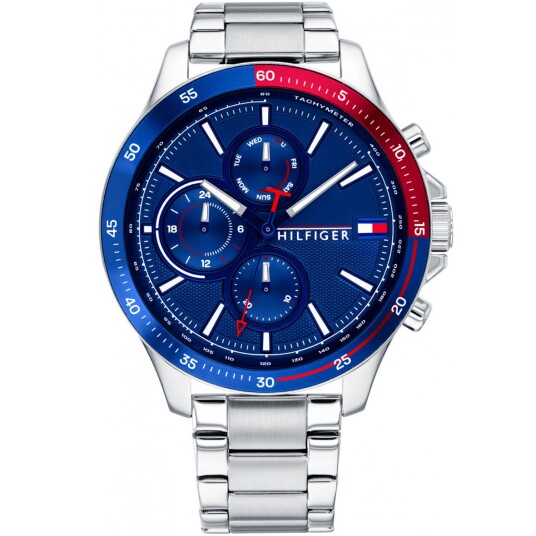 Tommy Hilfiger Bank 1791718 - Herre - 46 mm - Analog - Kvarts urverk - Mineralglas