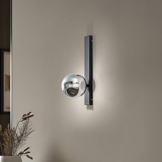 Vegglampe Rumba Domiluce dimbar Sort Stue / spisestue Metall Moderne