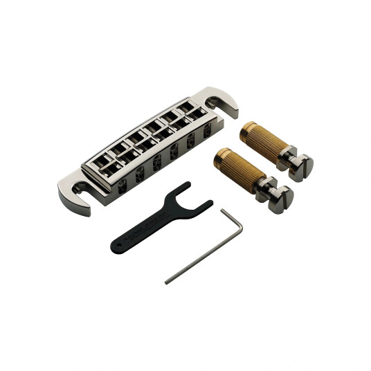 Tonepros Avt2g N - Wraparound Bridge With Ss1 Locking Studs - Nickel Tonepros Avt2g N - Wraparound Bridge With Ss1 Locking Studs - Nickel