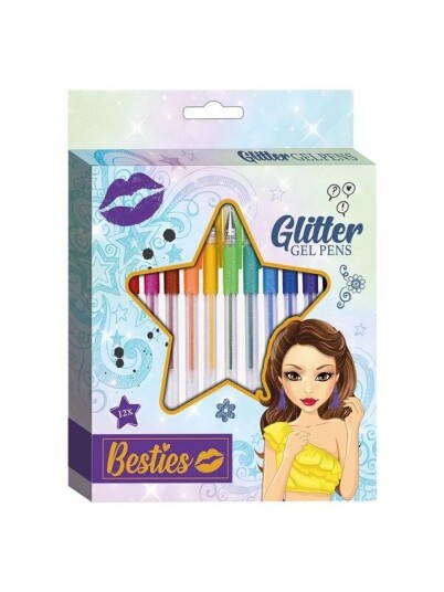 Besties Glitter Gel Pens 12pcs.
