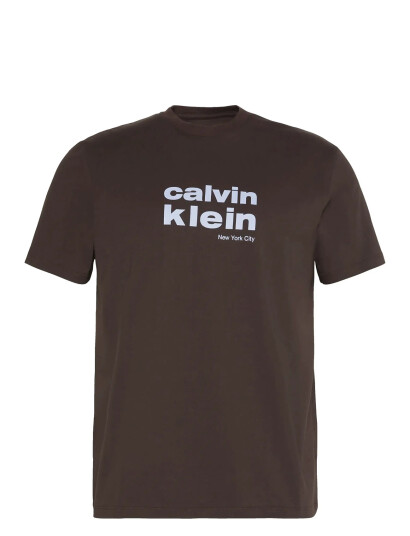 Calvin Klein Ss 30S Whsl Ckj Jersey Graphic T - Brown - M Calvin Klein Ss 30S Whsl Ckj Jersey Graphic T - Brown - M