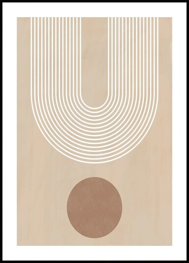 Beige Arc Plakat Plakat / 40x50cm