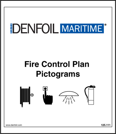 Jo Safety Fire control symbols booklet 10mm Self Adhesive Vinyl 10 x mm IMO 125111