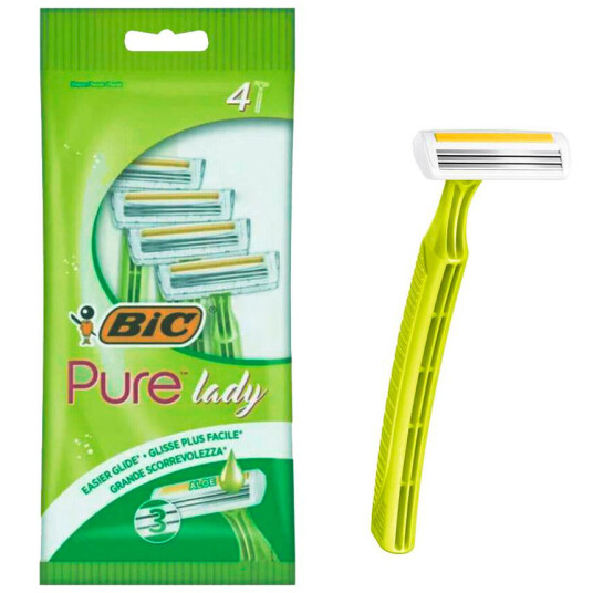 BIC Pure Lady Engangsskraper Green Aloe Vera 4 pcs. BIC Pure Lady Engangsskraper Green Aloe Vera 4 pcs.