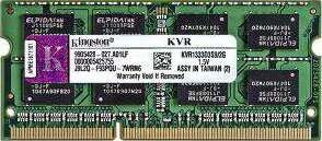 Kingston 2GB DDR3 1333MHz CL9 SODIMM KVR1333D3S9/2G Kingston 2GB DDR3 1333MHz CL9 SODIMM KVR1333D3S9/2G