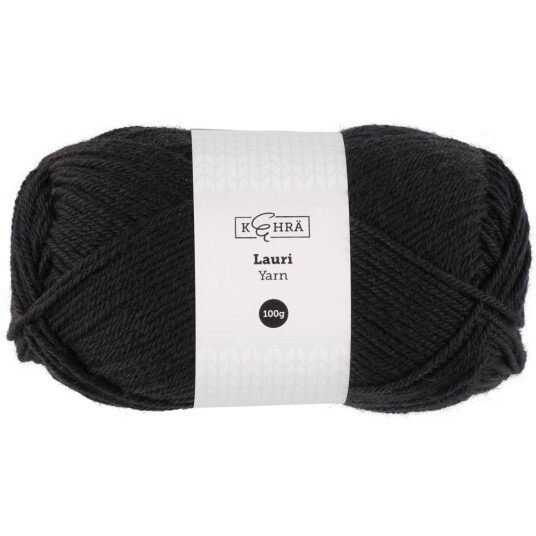 Ullgarn Lauri svart 100 g