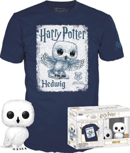 Funko Harry Potter actionfigur & T-skjorte sett (Hedwig) Funko Harry Potter actionfigur & T-skjorte sett (Hedwig)