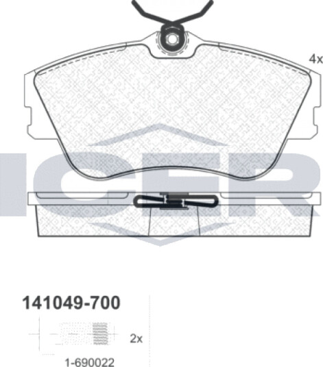 Bremseklosser sett ICER 141049-700