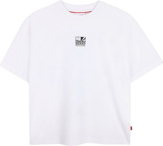 Hugo Kids Short Sleeves Tee Shirt WHITE 164