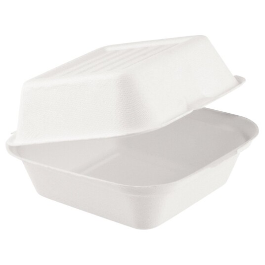 WIMEX Hamburgerboks Natur; 15.2x15x7.8 cm LxBxH; Hvit; 50 Stykk / Forpakning