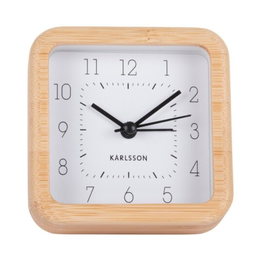 Karlsson Neat Square Vekkeklokke KA5924WH   Unisex Kvarts urverk