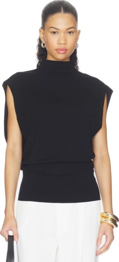 Simkhai Juli draped cape top XS sort dame Simkhai Juli draped cape top XS sort dame