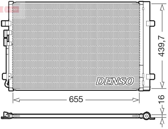 Kondensator, klimaanlegg DENSO DCN32036