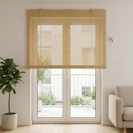 vidaXL Rullegardin Naturlig 140 x 220 cm Bambus