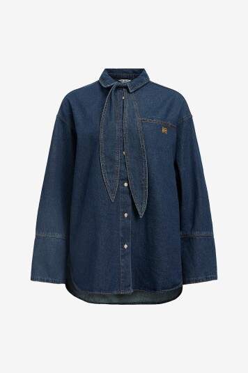 Object - Skjorte objNeel LO L/S Denim Shirt 137 - Blå