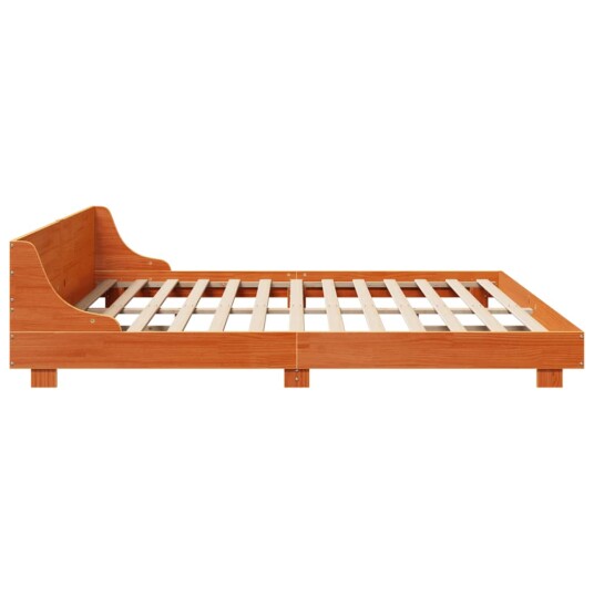 Sengeramme uten madrass voksbrun 180x200 cm heltre furu 8721102851964