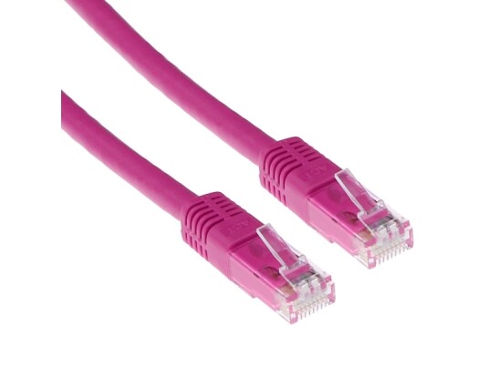 Act Pink 0.5 Meter U/Utp Cat6 Patch Cable With Rj45 Connectors IB1800