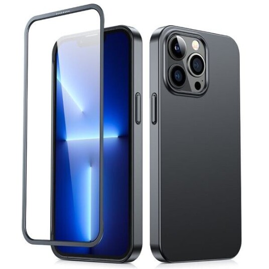 Joyroom Joyroom 360 Full Case-Deksel For Iphone 13 Pro Bak- Og Frontdeksel + Herdet Glass Svart (Jr-Bp935 Svart)