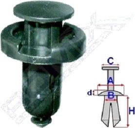Klips pynte / beskyttelseslist ROMIX B25354 Klips pynte / beskyttelseslist ROMIX B25354