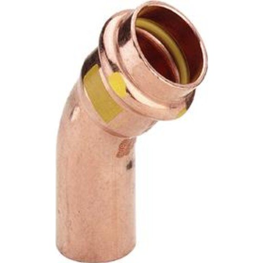 Viega Profipress G 45° Bøy 35mm Kobber for Overvanns- og Drensrør