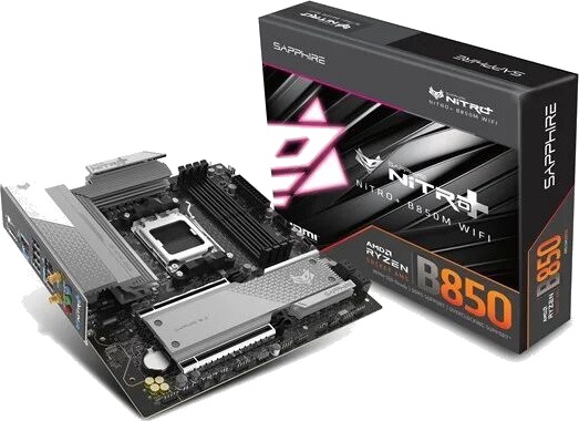 Sapphire NITRO+ B850M WIFI Hovedkort AM5 Micro ATX DDR5 med PCIe 5.0 Sapphire NITRO+ B850M WIFI Hovedkort AM5 Micro ATX DDR5 med PCIe 5.0