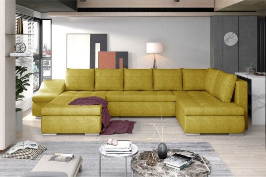 Seksjon Eltap Giovanni 351x82x190 cm Omega 68 Gul Venstre