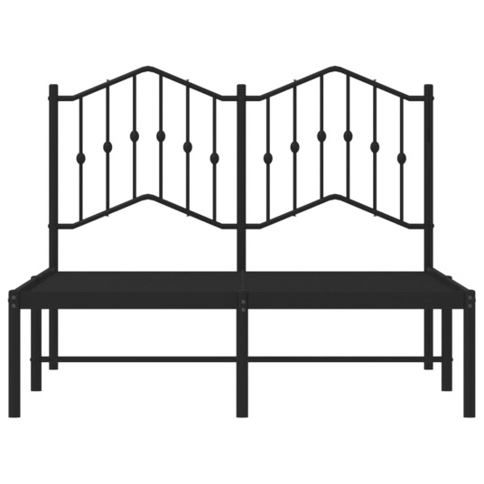 vidaXL Sengeramme i metall med hodegavl svart 120x190 cm 8721012210950