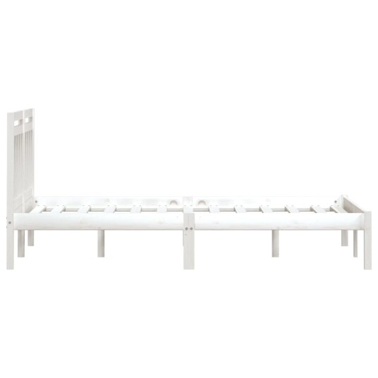 vidaXL Sengeramme hvit heltre furu 200x200 cm