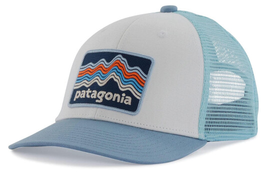 Patagonia Kids Trucker hat R R S: Light Plume Grey