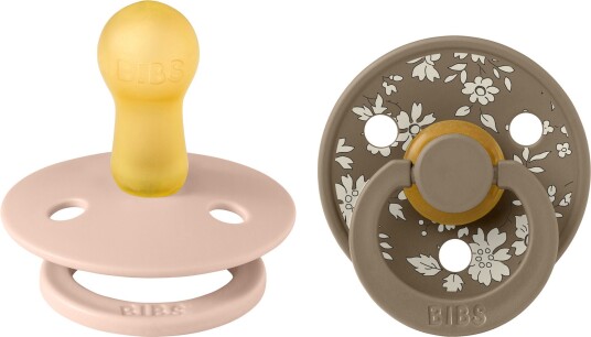 BIBS x Liberty Colour Smokk 2-Pack Lateks Str 2 Rund Capel/Blush Mix
