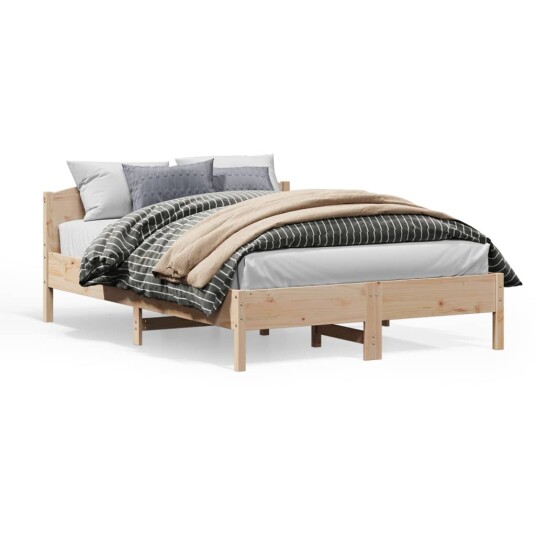  Sengeramme med hodegavl 140x200 cm heltre furu 8721012427853