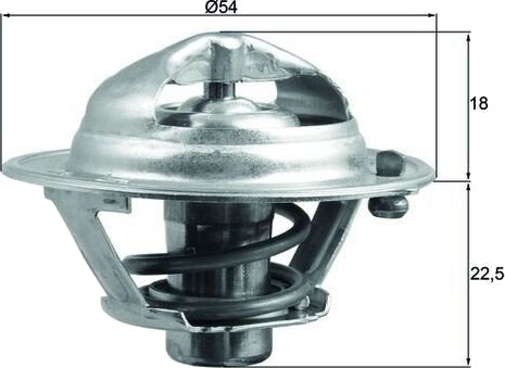 Termostat, kjølemiddel MAHLE TX 166 90D