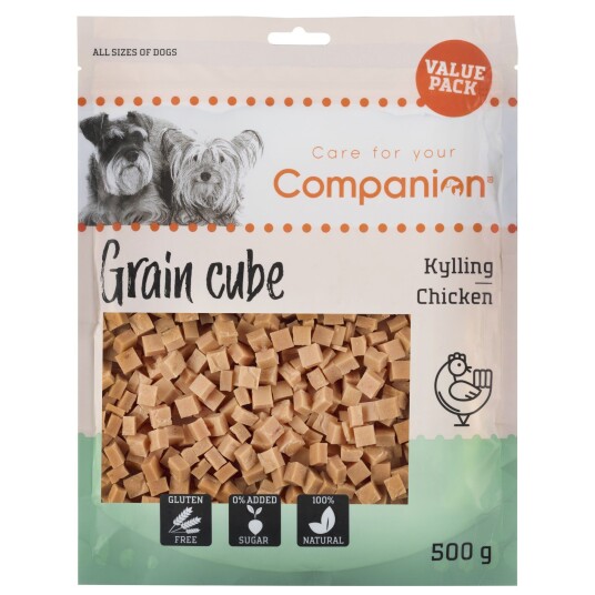 Companion Kylling Godbiter til Hund 500g - Glutenfrie og Naturlige Snacks