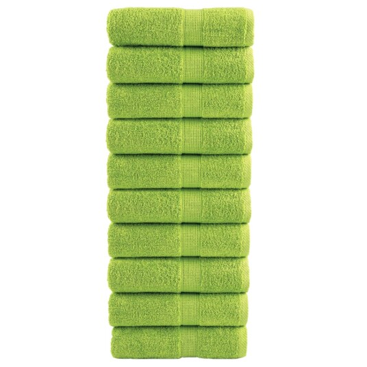 Premium vaskehåndklær SOLUND 10 stk eplegrønne 30x30 cm 600 gsm Premium vaskehåndklær SOLUND 10 stk eplegrønne 30x30 cm 600 gsm