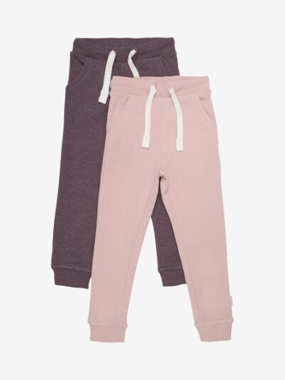 Minymo Basic Joggebukse 2 pk til barn misty rose 116