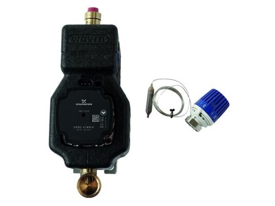 Wavin Parallel Shunt Isoleret m/UPM3 Hybrid 15 70 Pumpe