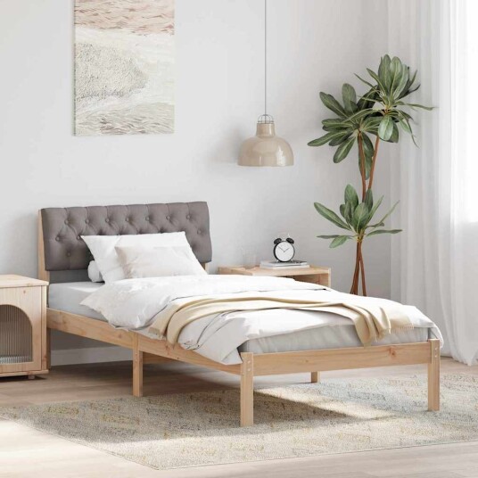 Sengestamme Brun og taupe 90 x 190 cm Heltre furu