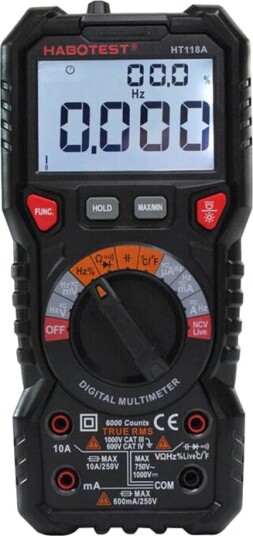 Habotest HT118A Digitalt Multimeter med lys (auto-ranging) Habotest HT118A Digitalt Multimeter med lys (auto-ranging)