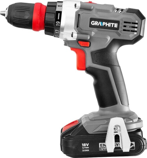 Graphite Drill Energy+ Med Vinkeladaptere 18 v, 10 mm Avtakbar Chuck