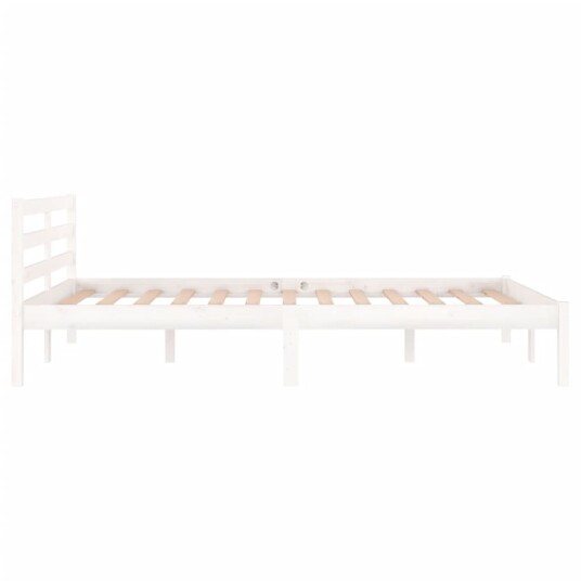 vidaXL Sengeramme heltre furu 120x200 cm hvit