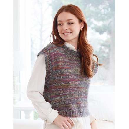 Fairytale by DROPS Design Vest Strikkeoppskrift str S XXXL