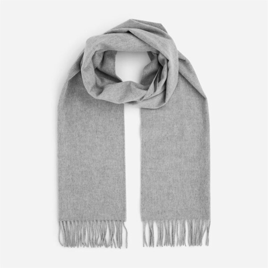 Johnstons of Elgin Plain Scarf Wool - Light Grey Grå OS