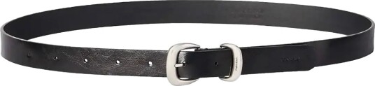 Calvin Klein 2Piece Logo Buckle 25Mm Glossy   Black   100