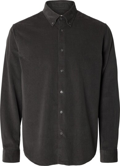Selected Slmregcole Danni Cord Bd Ls Shirt Noos   Grey   M