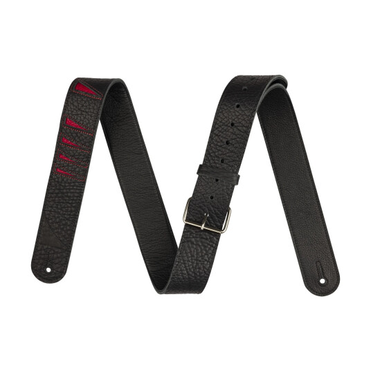 Jackson Shark Fin Leather Strap Rød And Svart, 2"